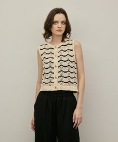GRACE CONTINENTAL クロシェライクニットジレ
