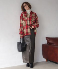 WEGO 【2025年秋冬新作/ユニセックス着用ITEM/SMLサイズ展開】ヘビーネルチェックシャツ（LS）