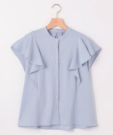 組曲 【UVケア】プレーティング天竺 パールボタンブラウス