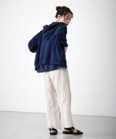 J.PRESS YORK STREET 【UNISEX】フルジップ裏毛ロゴパーカー