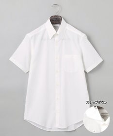 GOTAIRIKU 春夏向け【形態安定】SUMMERPREMIUMPLEATS_スナップダウンカラー 半袖ドレスシャツ(25年モデル) ホワイト系