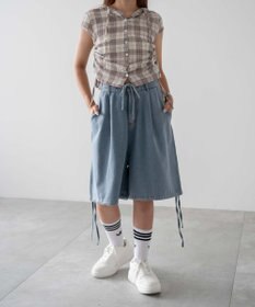 WEGO ドロストワイドルーズハーフパンツ