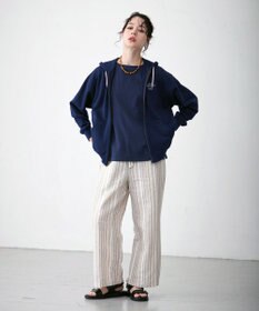 J.PRESS YORK STREET 【UNISEX】フルジップ裏毛ロゴパーカー