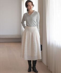 組曲 ラメリブポロ襟 ニット