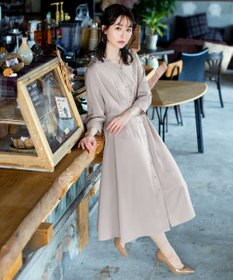 Tiaclasse 【新色追加・洗える】バックリボン前開きワンピース