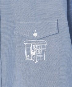 J.PRESS MEN 【AaronChang】【UNISEX】コットンダンガリー シャツ / B.D. / Baggy-Fit