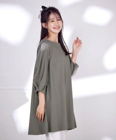 Tiaclasse L 【洗える】大人可愛いバックフレアカットチュニック