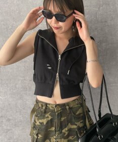 WEGO ヴィンテージウォッシュWジップN／Sパーカー