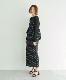 YECCA VECCA ドット柄バルーンキャミワンピース