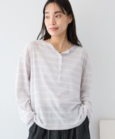 CRAFT STANDARD BOUTIQUE シアーボーダーヘンリーネックロンT