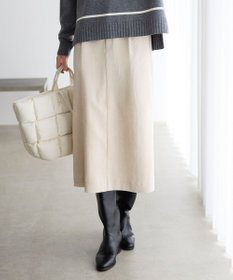 自由区 L 【17号サイズまで展開・SHIHOさん着用】ソフトコーデュロイ スカート オフ