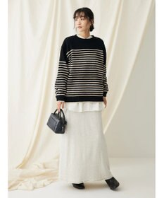 CRAFT STANDARD BOUTIQUE 洗えるモールニットボーダープルオーバー