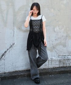 WEGO ドロストデザインキャミワンピース