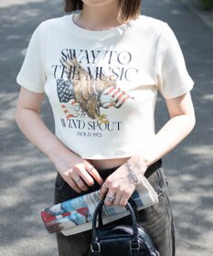 WEGO ヴィンテージウォッシュグラフィックリブT