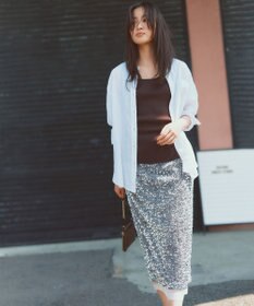 NAVE 【Nave・洗える】スパンコール スカート