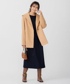 23区 【CLASSY.1月号掲載】ウールカシミヤビーバー フード付き ショートコート