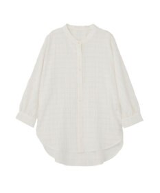 Green Parks シアーチェック７分袖シャツ