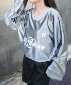 WEGO サテンゲームグラフィックプルオーバー