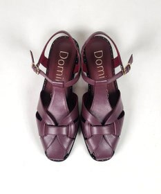 Dominic3 スタッズピース レザーケージサンダル