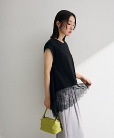 Green Parks 裾レースイレヘムフレンチＴシャツ