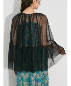 Green Parks リボンチュールデザインブラウス