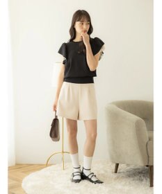 earth music&ecology レースドッキングフリルニットプルオーバー