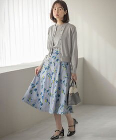 組曲 【WEB限定・2SET】5分袖ラメ入りアンサンブルニット