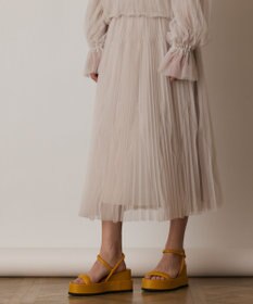 GRACE CONTINENTAL チュールマチプリーツスカート