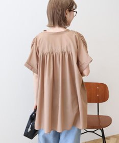 AMERICAN HOLIC 【予約】【WEB限定】イージーケア+接触冷感 フレンチスリーブギャザーシャツ