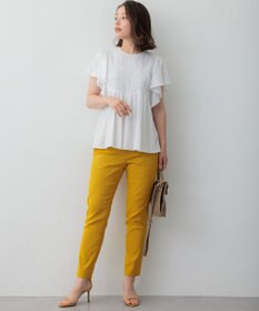 23区 【SLOW/一部店舗限定】ブライトリネン デザイン ブラウス