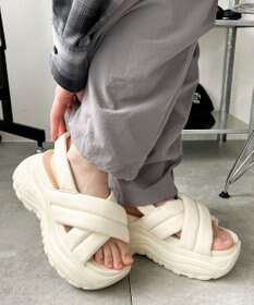 WEGO パテッドクロス厚底サンダル