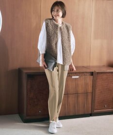 自由区 【カタログ掲載】シアーソフトシャンブレークロップド丈 ブラウス