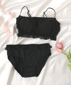 WEGO 【ブラトップ＆ショーツセット】Liliane　Ciel　シフォンフリル