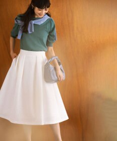 組曲 S 【UVケア・接触冷感】MINA 6分袖ニットプルオーバー