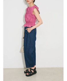 Green Parks シャーリングデザインコルセット風ブラウス