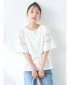 earth music&ecology フレア袖レースプルオーバー