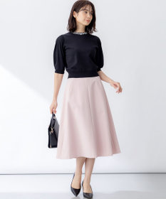 組曲 S 【WEB限定】ビジューパフスリーブ ニット