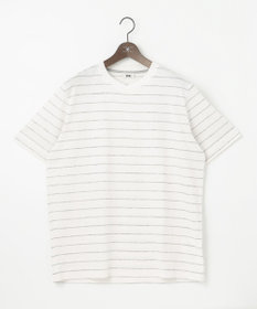 JOSEPH ABBOUD 【キングサイズ・清涼感/吸水速乾】リネンハニカムボーダーＴシャツ