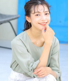 Tiaclasse 【洗える】ねじりリボン袖ブラウス