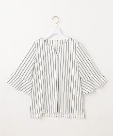 ANY SIS 【接触冷感・吸水速乾・UVケア】エアリードレープスムース 七分袖 ブラウス