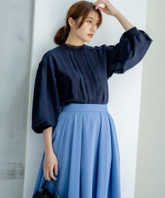 組曲 L 【洗える】シフォンツイルレース ブラウス