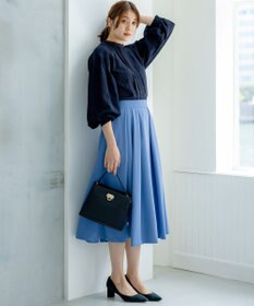 組曲 L 【洗える】シフォンツイルレース ブラウス