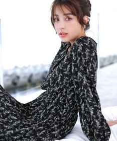 Tiaclasse 【洗える・新色追加】パフスリーブプリーツワンピース