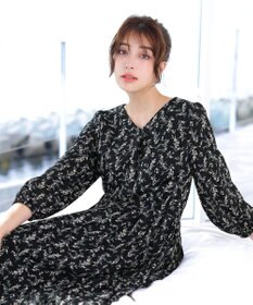 Tiaclasse 【洗える・新色追加】パフスリーブプリーツワンピース