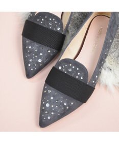 MODE ET JACOMO <MODE ET JACOMO>ラインストーン付きフラットパンプス