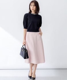 組曲 【WEB限定】ビジューパフスリーブ ニット