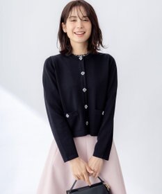 組曲 S 【WEB限定】ビジューパフスリーブ ニット