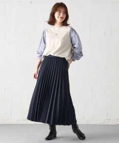 ANY L 【洗濯機可】着映えるシャーリングトップス