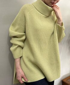 UNFILO あぜ編みオフタートルニット