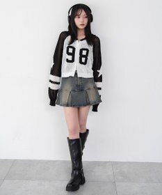 WEGO ラグランメッシュニットパーカー